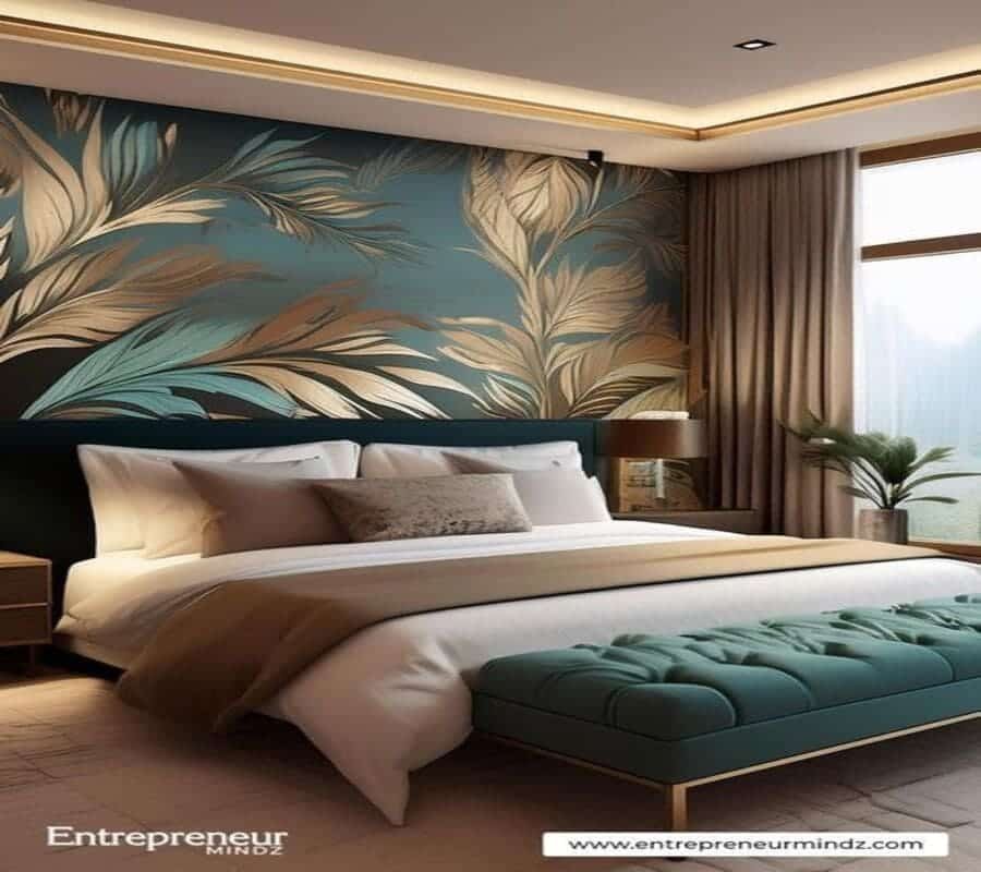 تركيب ورق جدران غرف النوم